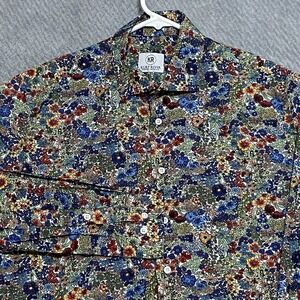 KURT RIVER Floral Shirt Mens L Bushwick Spread Long Sleeve Discover The Details